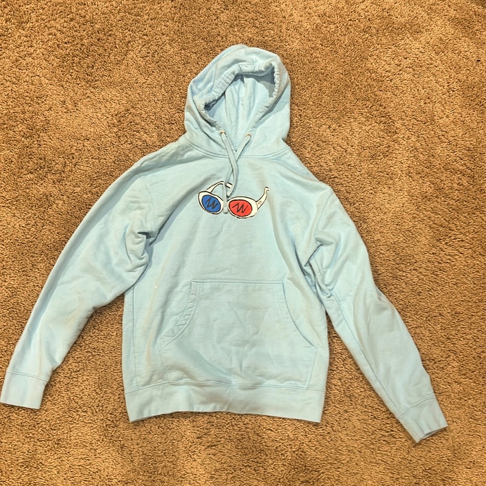 Light Blue Hoodie with Goggles